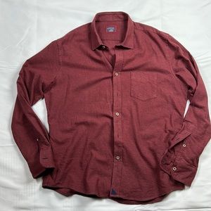 Untuckit long sleeve wool in maroon. Size large. Like new.